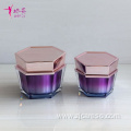 Hexagonal Shape Cosmetic Lotion Bottle Cream Jar